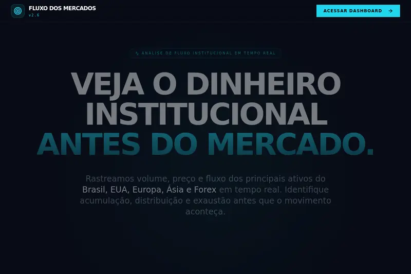 Captura de tela do site Fluxo dos Mercados